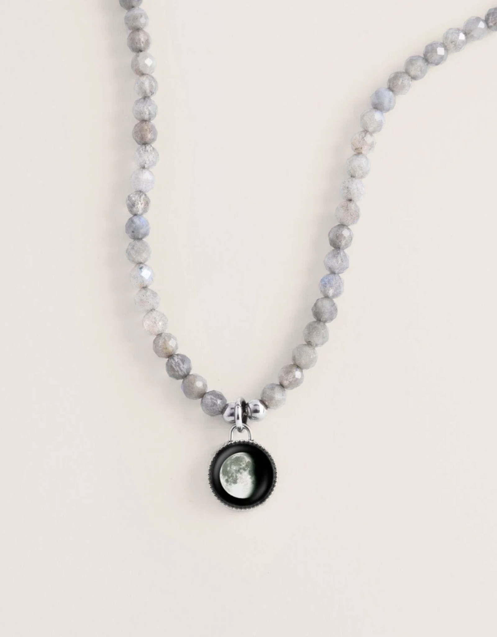 *Bhavana Crystal Necklace  Gray Agate
