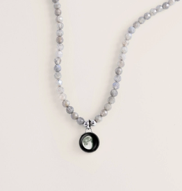 *Bhavana Crystal Necklace  Gray Agate