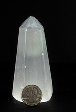 Selenite Obelisk Standing Points | 10 cm | Morocco