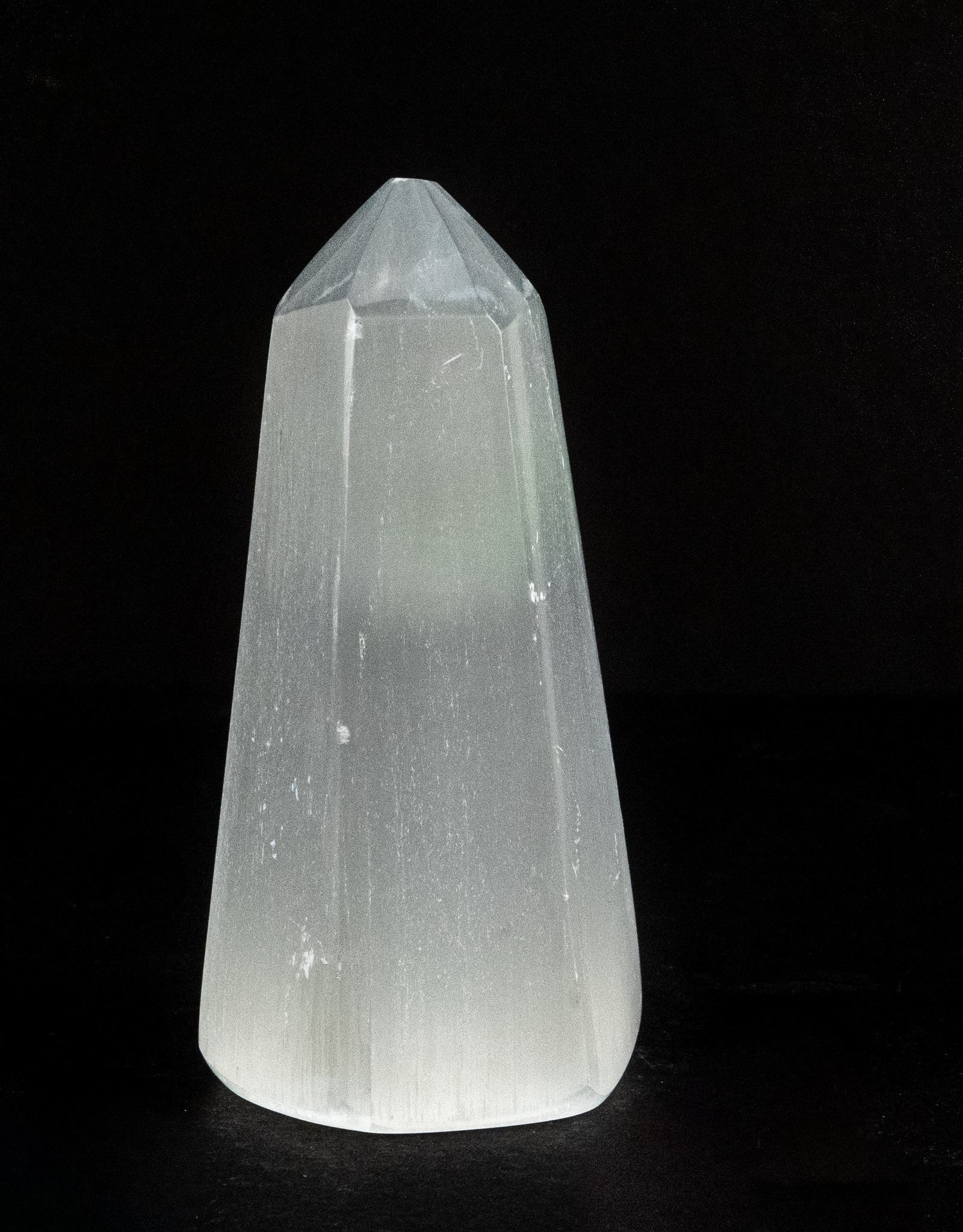 Selenite Obelisk Standing Points | 10 cm | Morocco