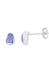 Tanzanite Stud Earrings Rough