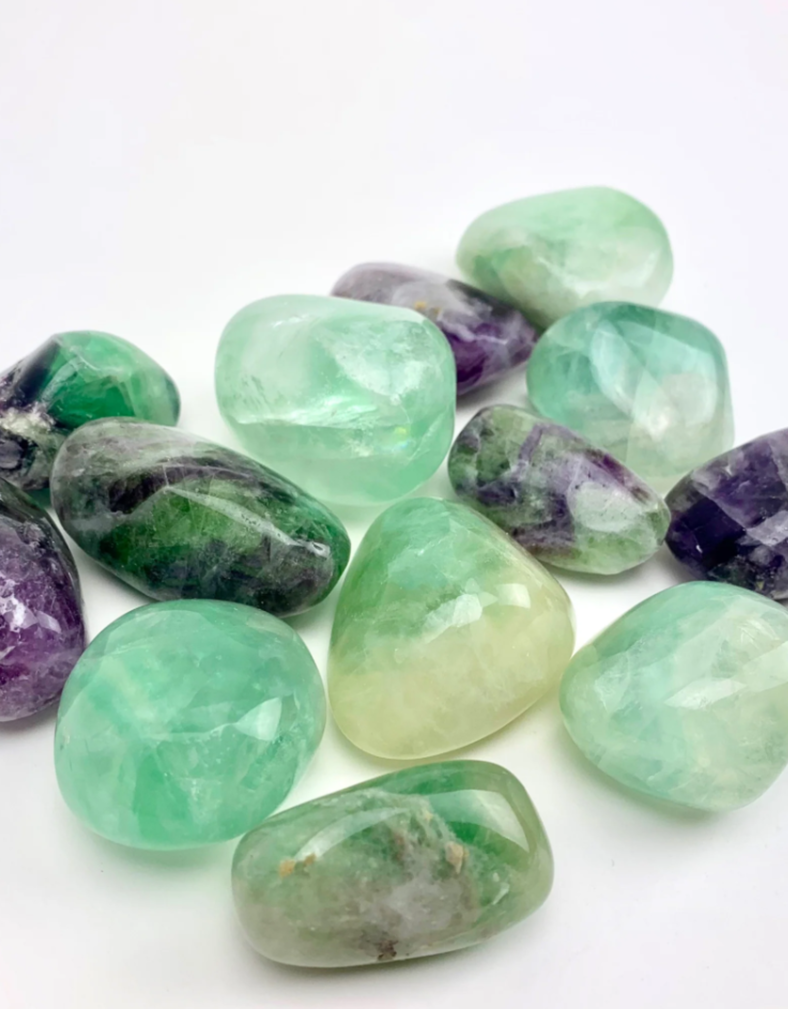 Pelham Grayson Fluorite Tumbled Natural Palmstone | 40MM-60MM | India