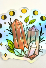 *Crystal Moon Phases - Holographic | Vinyl Stickers