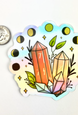 *Crystal Moon Phases - Holographic | Vinyl Stickers