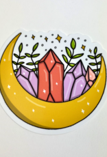 Crystal Crescent Moon Sticker