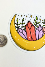 Crystal Crescent Moon Sticker