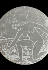 Pelham Grayson Major Arcana Etched | Selenite Crystal Charging Plate | 9-10 cm | The Star