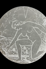 The Star | Major Arcana Etched | Selenite Crystal Charging Plate | 9-10 cm