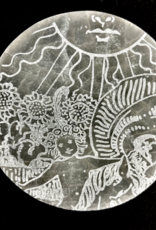 The Sun | Major Arcana Etched | Selenite Crystal Charging Plate | 10 cm