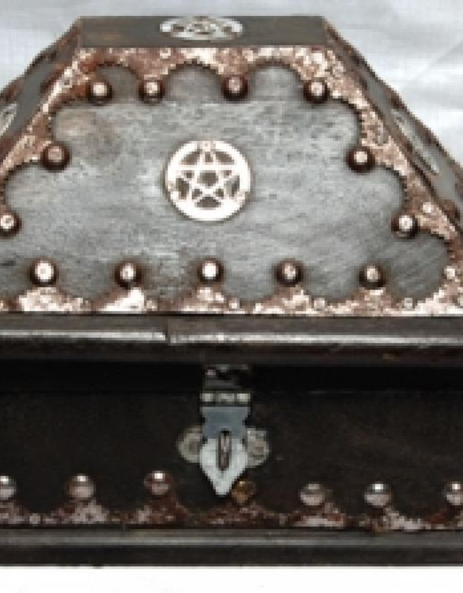 Chest - Wood Pentacle Inlaid Black