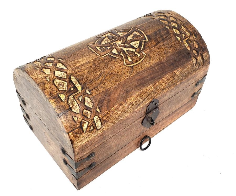 Celtic Cross Treasure Chest 10" x 6" x 6" Becca