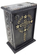 Chest - Wood Pentagram & Celtic Cross 11 x 8 x 4.5