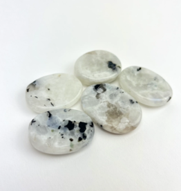Nima Healing Crystal "Worry Stone" Palmstones | "A" Grade | India | Rainbow Moonstone