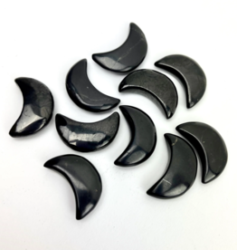 Shungite Crescent Moon | 29mm