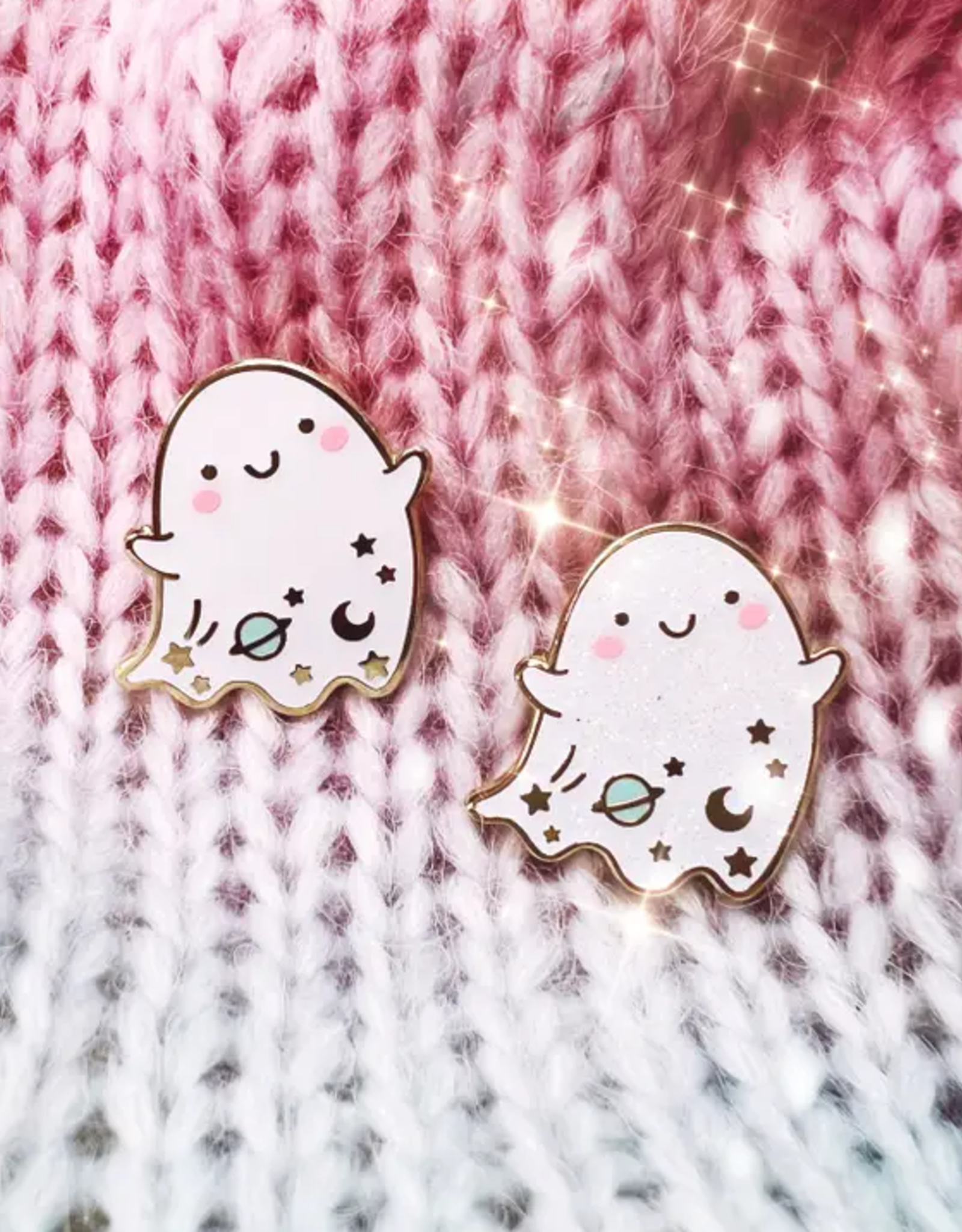 Celestial Ghost Holographic Pin