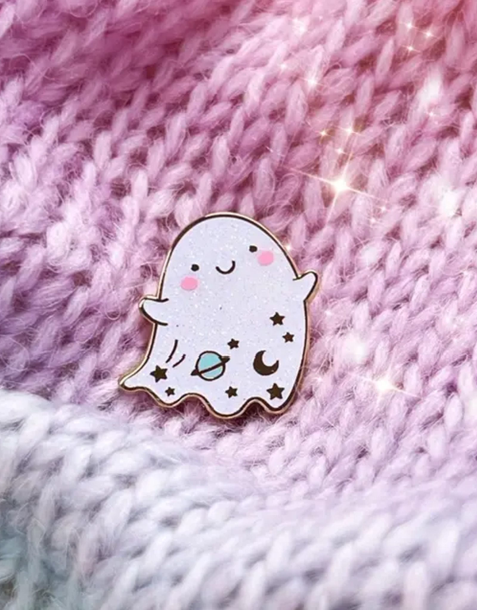 Celestial Ghost Holographic Pin