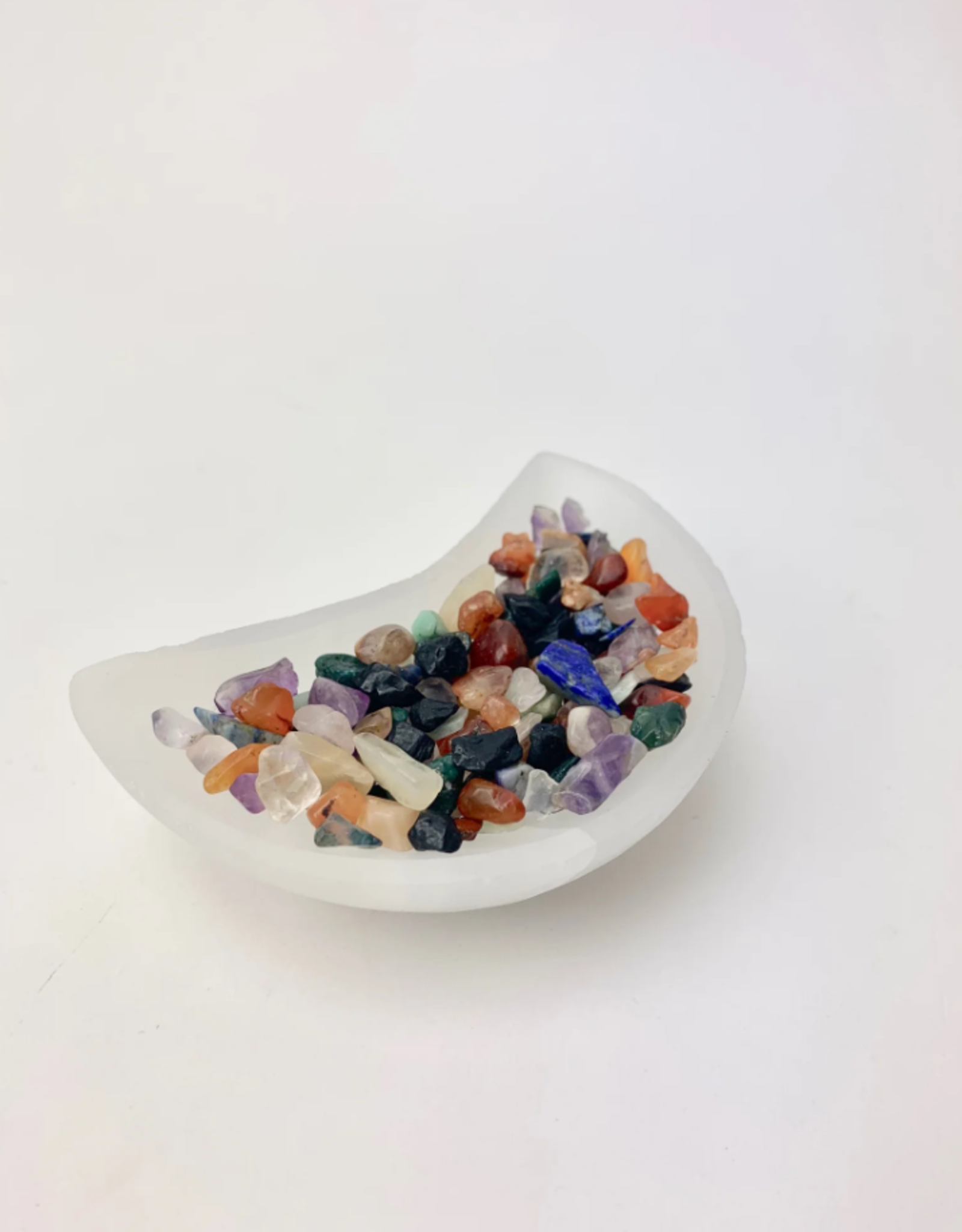 Selenite Moon Bowl | 10 cm | Morocco