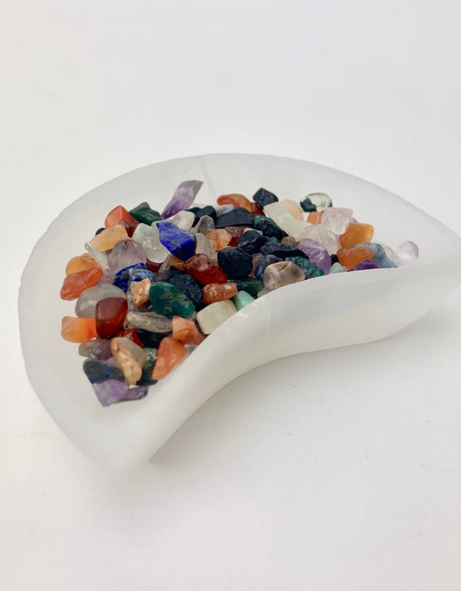 Selenite Moon Bowl | 10 cm | Morocco
