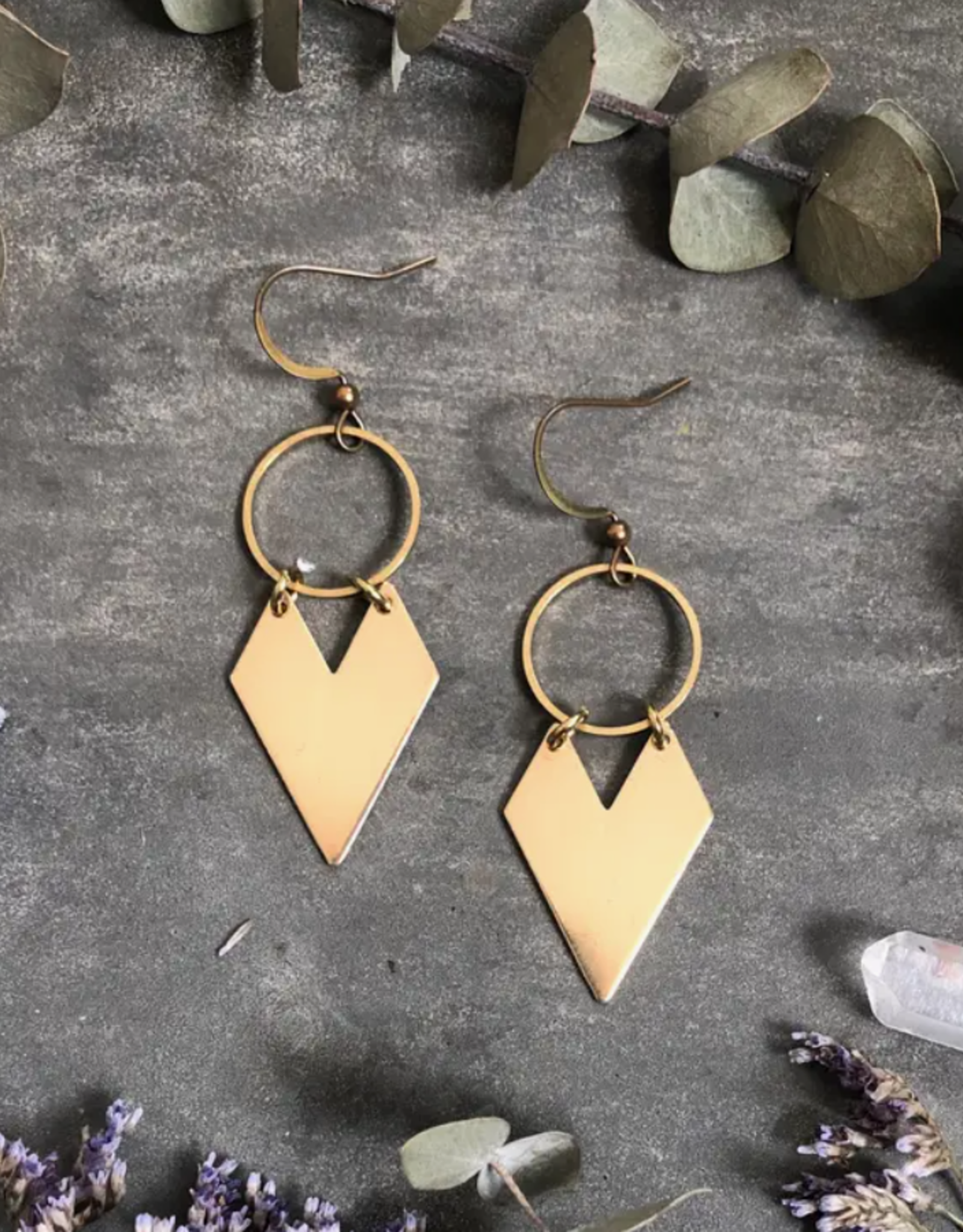 *Jane Earrings - Brass