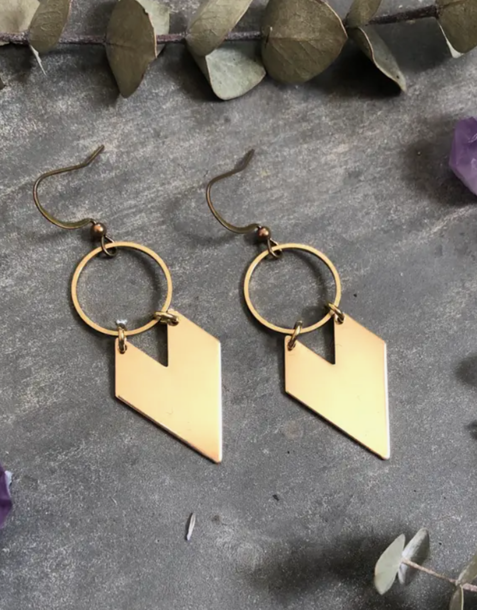 *Jane Earrings - Brass
