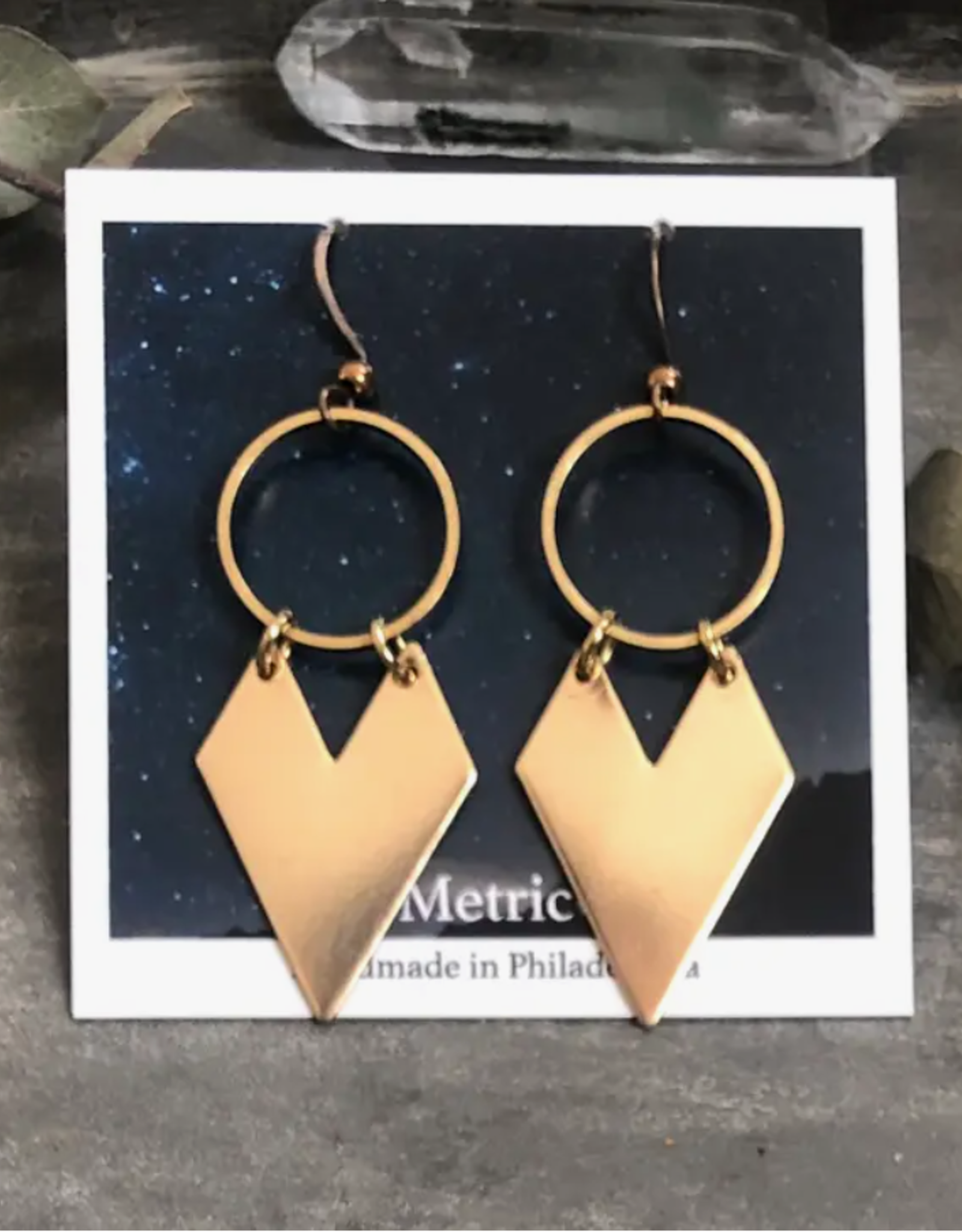 *Jane Earrings - Brass