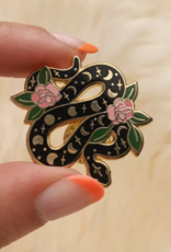 *Light Moon Phase Snake Pin