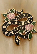 *Light Moon Phase Snake Pin