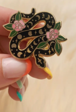 *Light Moon Phase Snake Pin