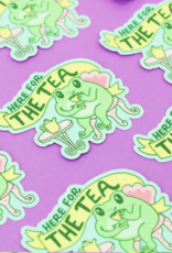 Here for the Tea Vinyl Sticker