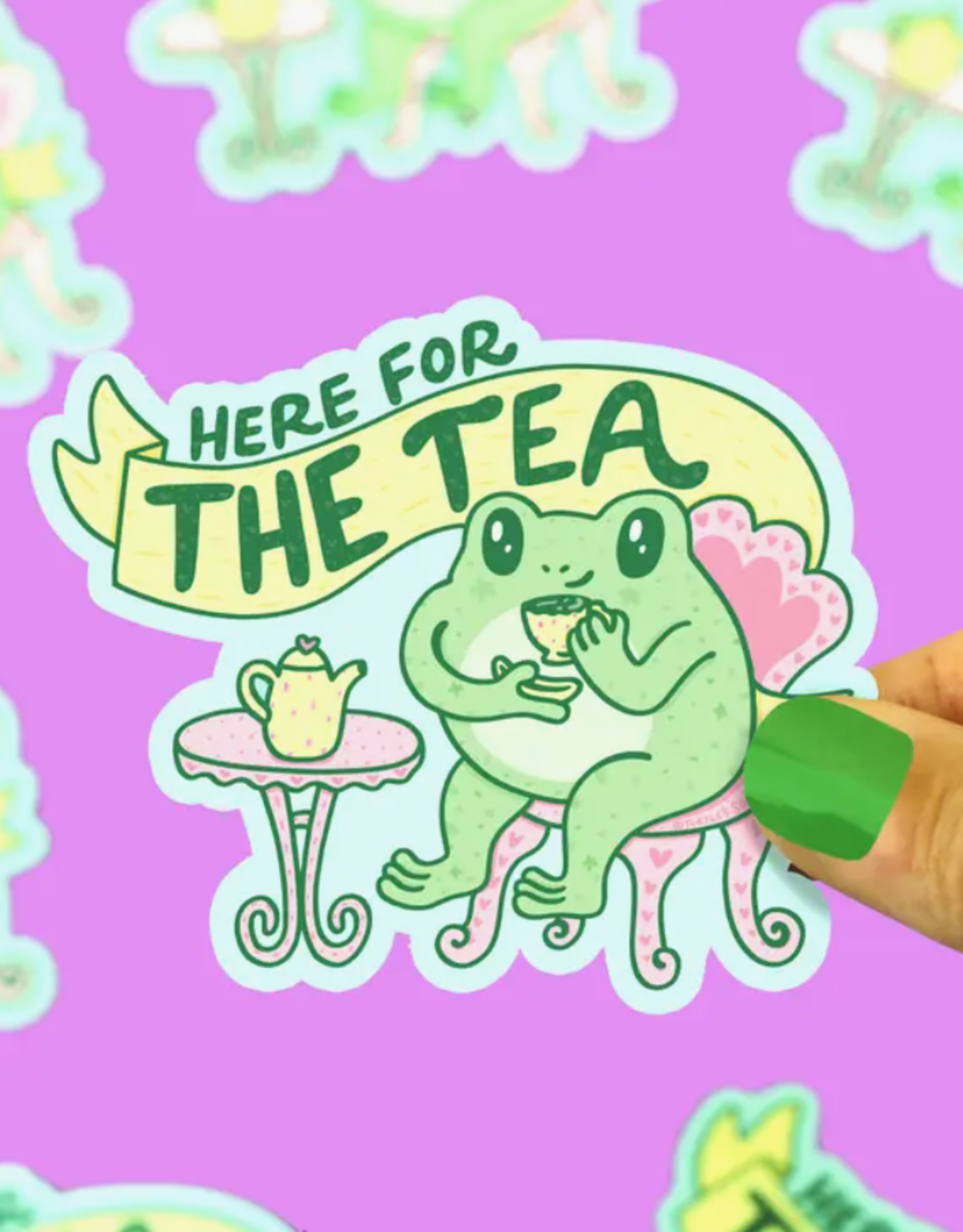 Here for the Tea Vinyl Sticker
