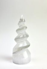 Selenite "Unicorn Horn" Standing Spiral Twist
