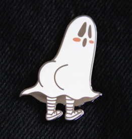 Booty Ghost Funny Spooky Enamel Pin Accessory