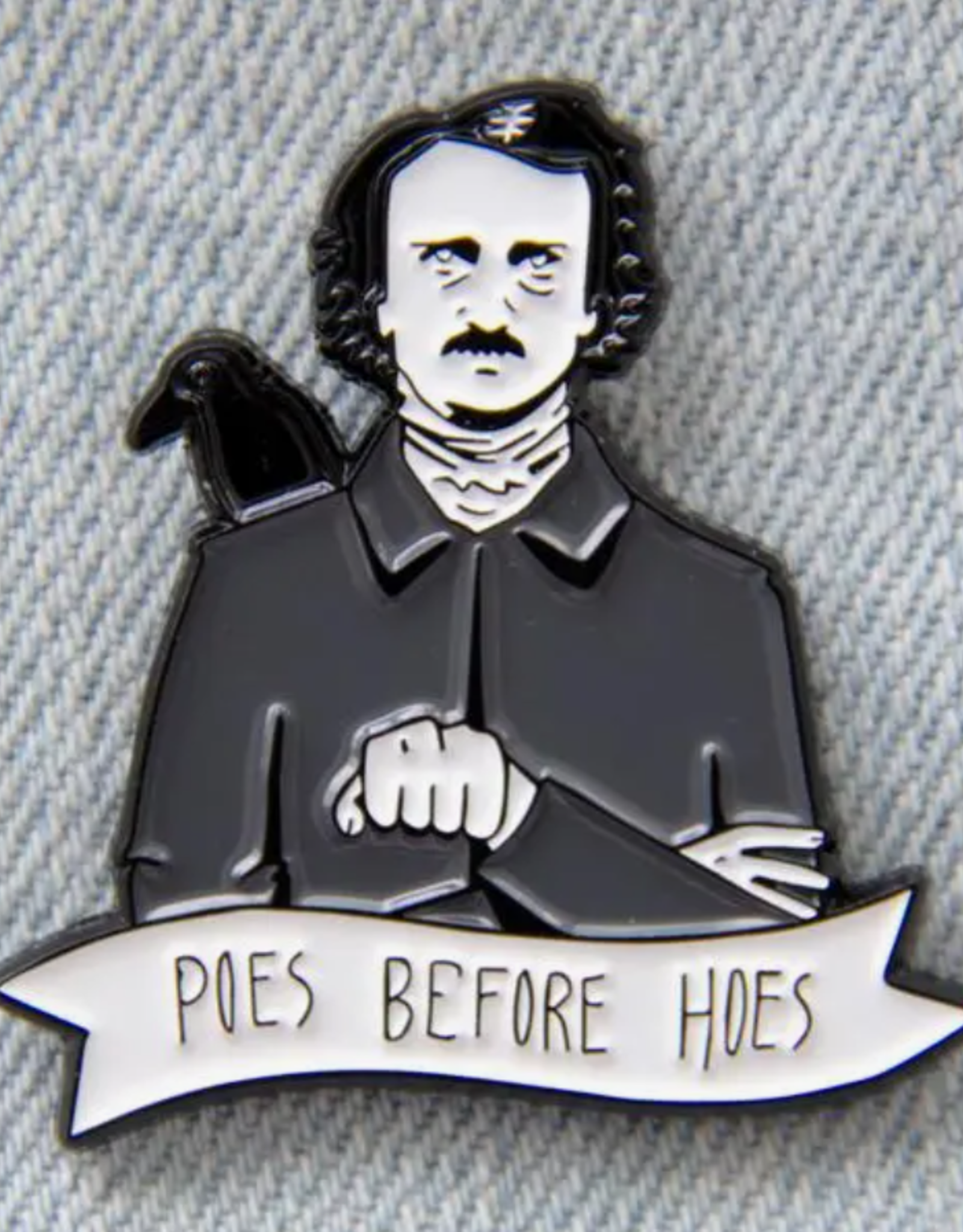 Poes Before Hoes Edgar Allan Poe Enamel Pin