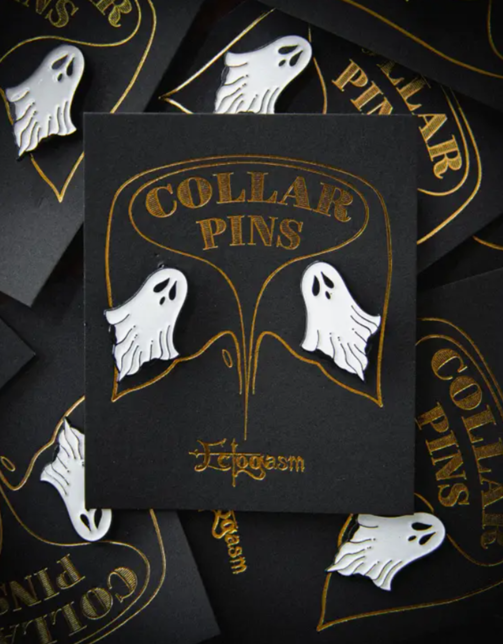 *Sheet Ghost Collar Pin Set For Halloween