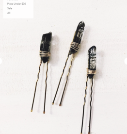 *Black Quartz Hair Pin