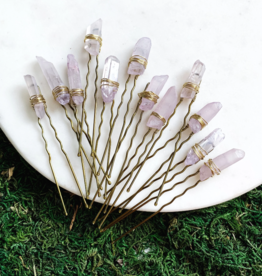 Pretty Eclectic Lavender Quartz Pins