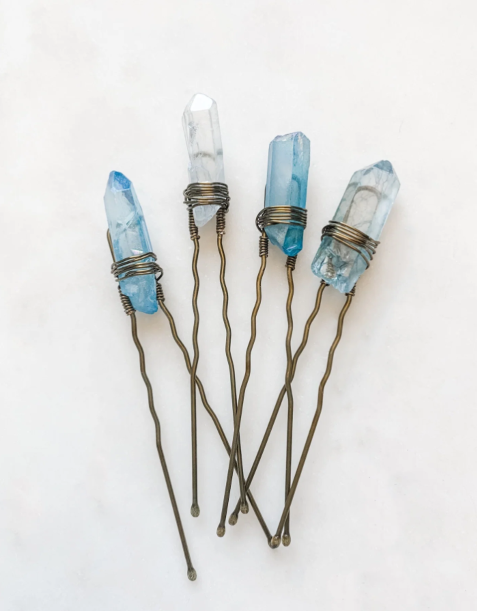 *Shades of Blue Quartz Hair Pin