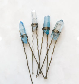 *Shades of Blue Quartz Hair Pin