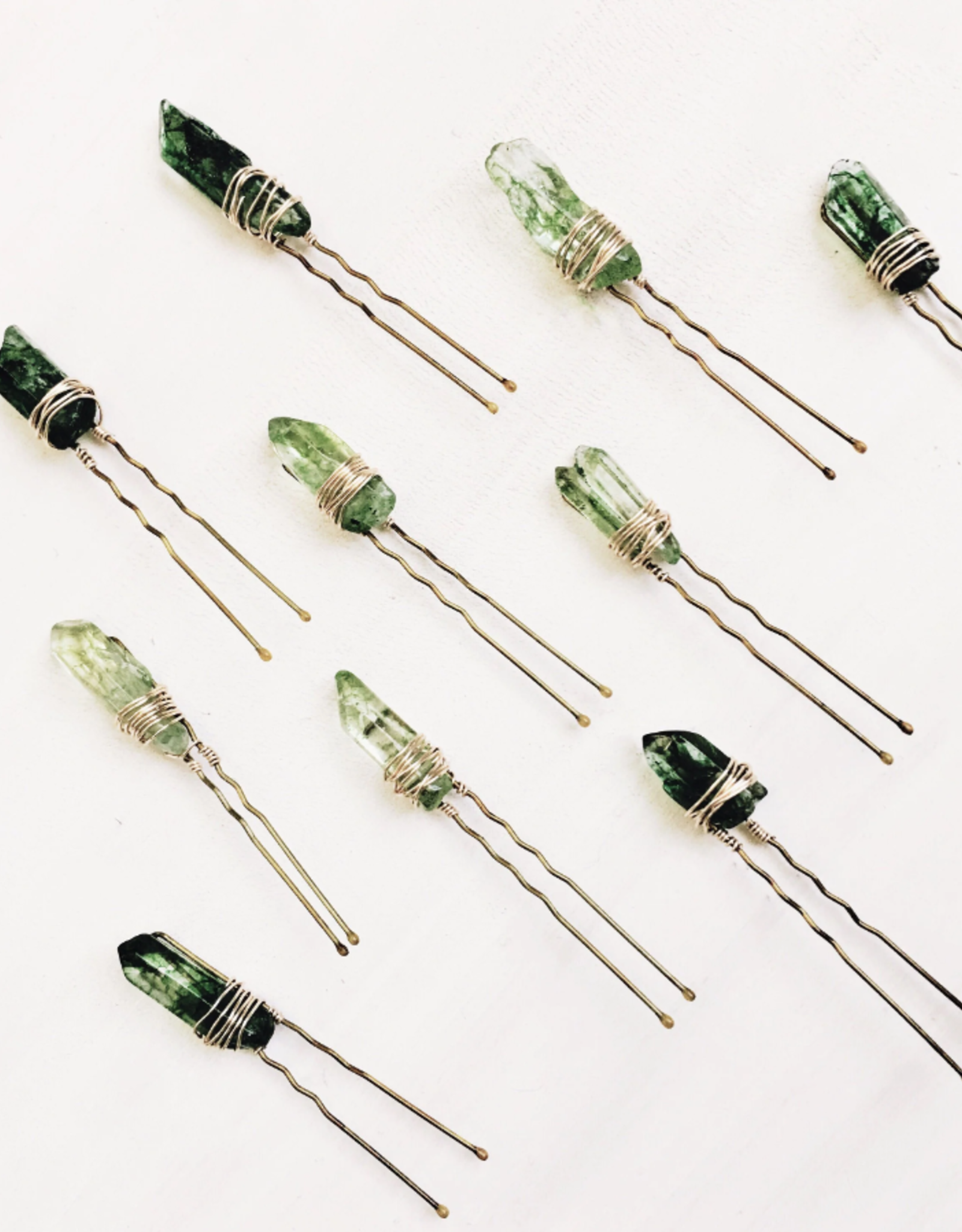 *Shades of Green Hair Pin