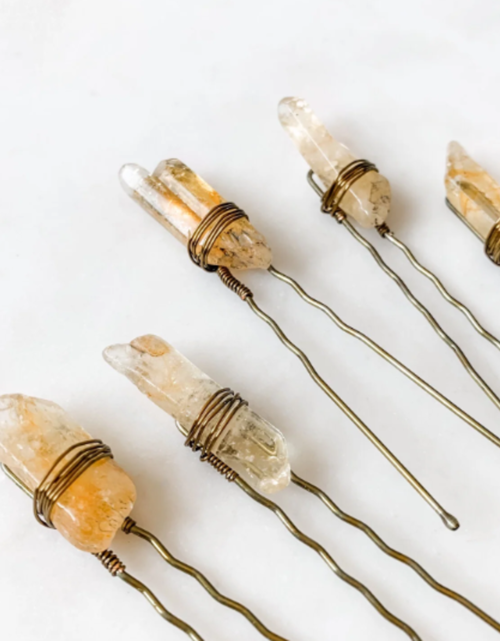 *Yellow Quartz Hair Pin