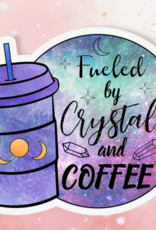 Fueled by Crystals & Coffee Sticker Metaphysical Intention