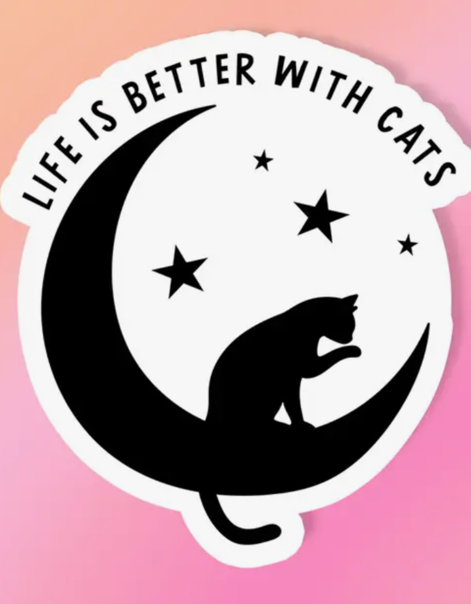 Life is Better with Cats Vinyl Intention Sticker
