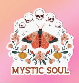 *Mystic Soul Skull Flowers Vinyl Witchy Sticker