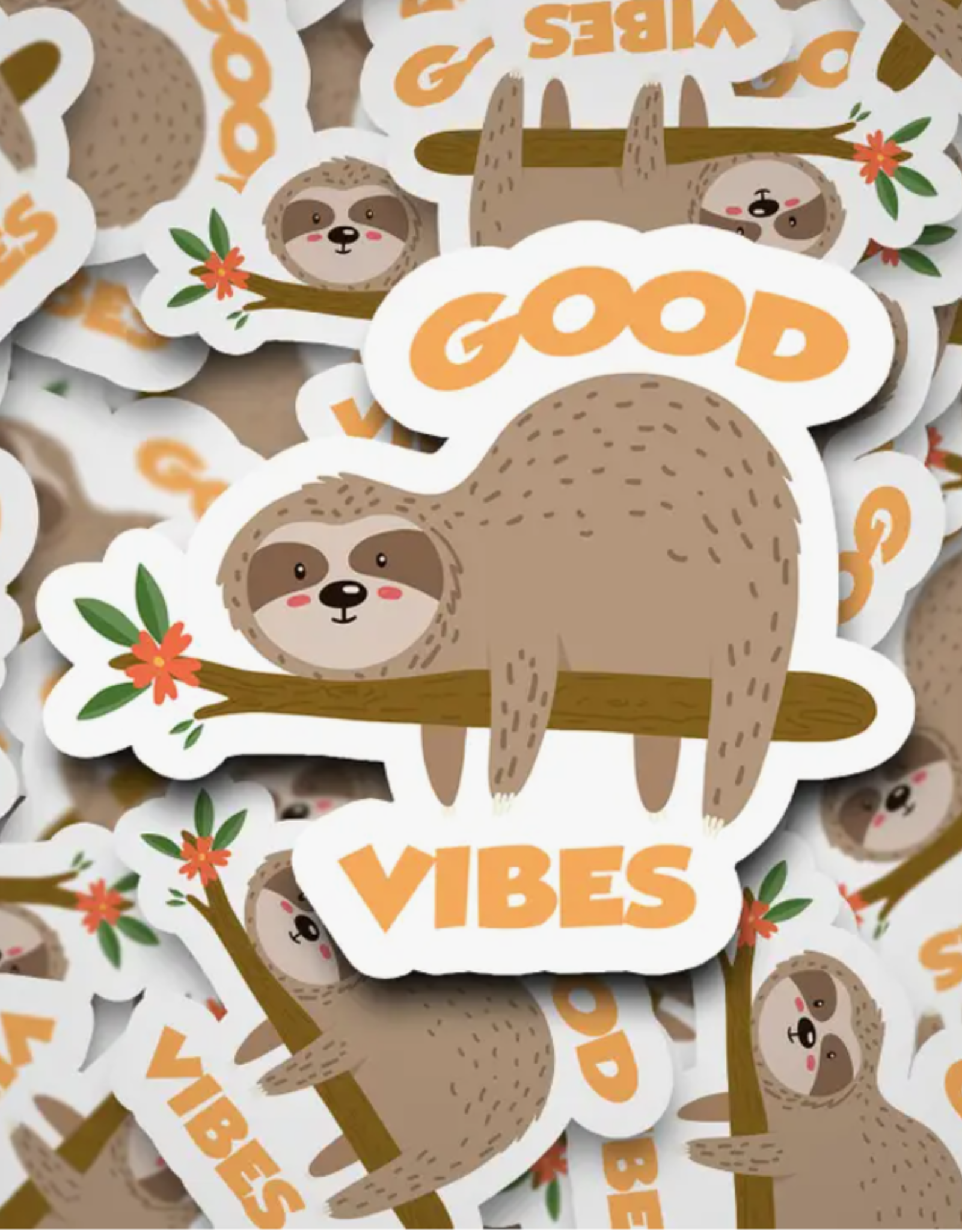 *Sloth Good Vibes Sticker Metaphysical Intention Vinyl