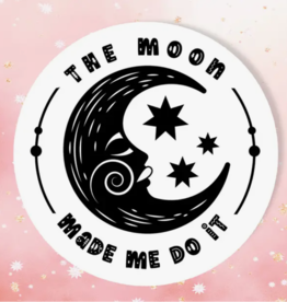 The Moon Made Me Do It - Boho Vinyl Witchy Sticker