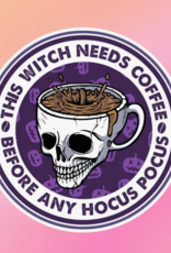 This Witch Needs Coffee Vinyl Witchy Sticker