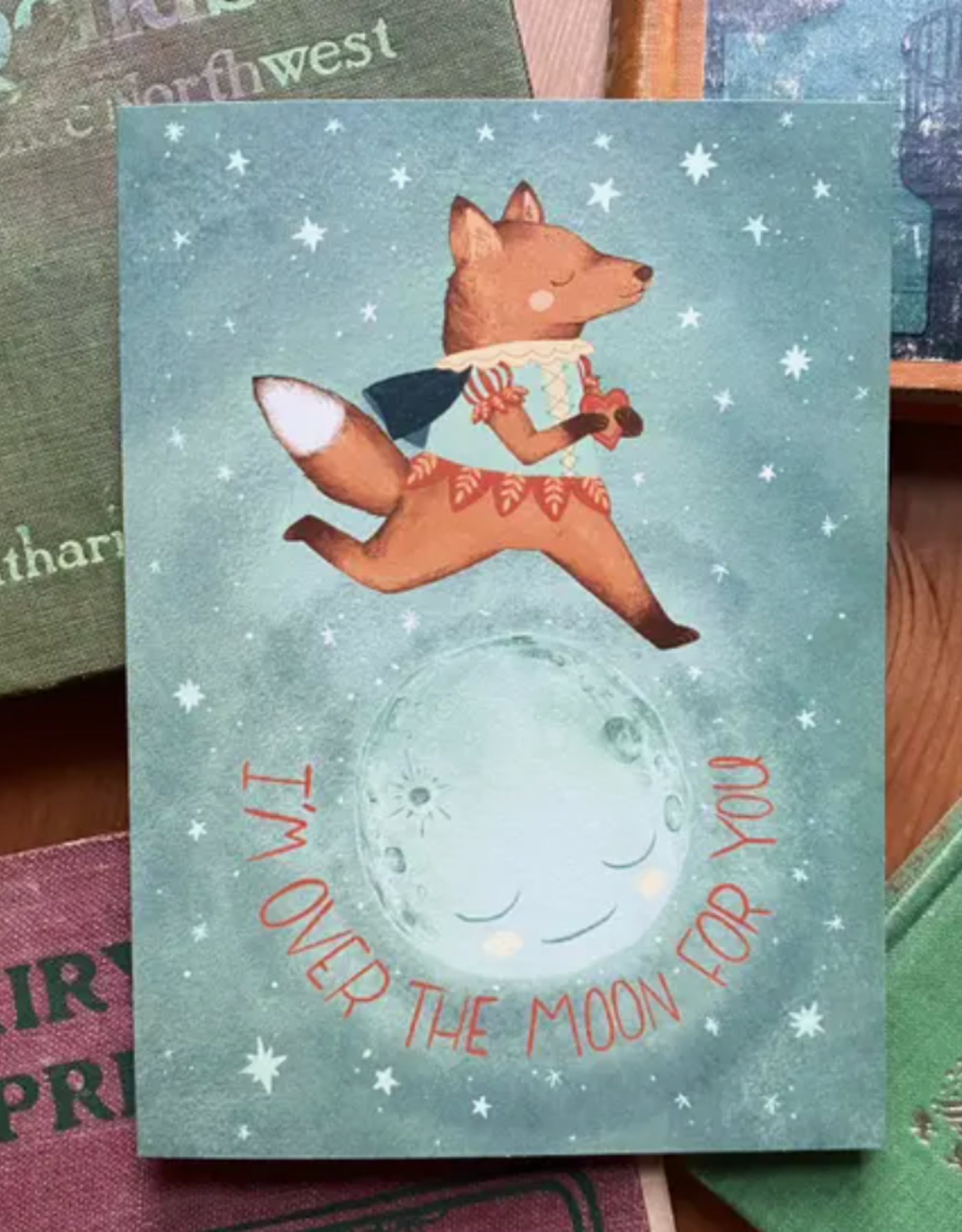 Marika Paz Illustration *I'm Over the Moon for You Card