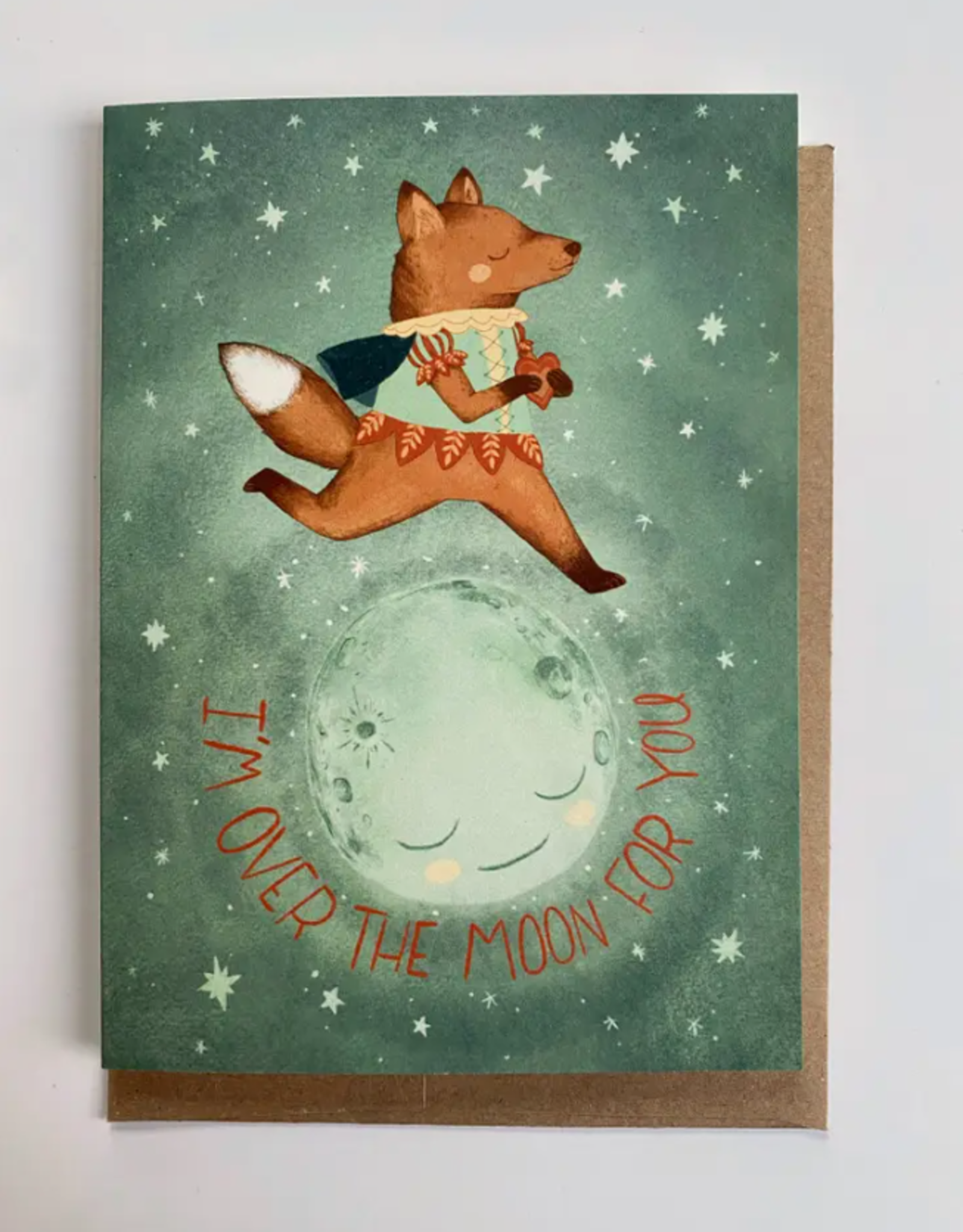 Marika Paz Illustration *I'm Over the Moon for You Card