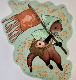 *Otter and Fish Sticker