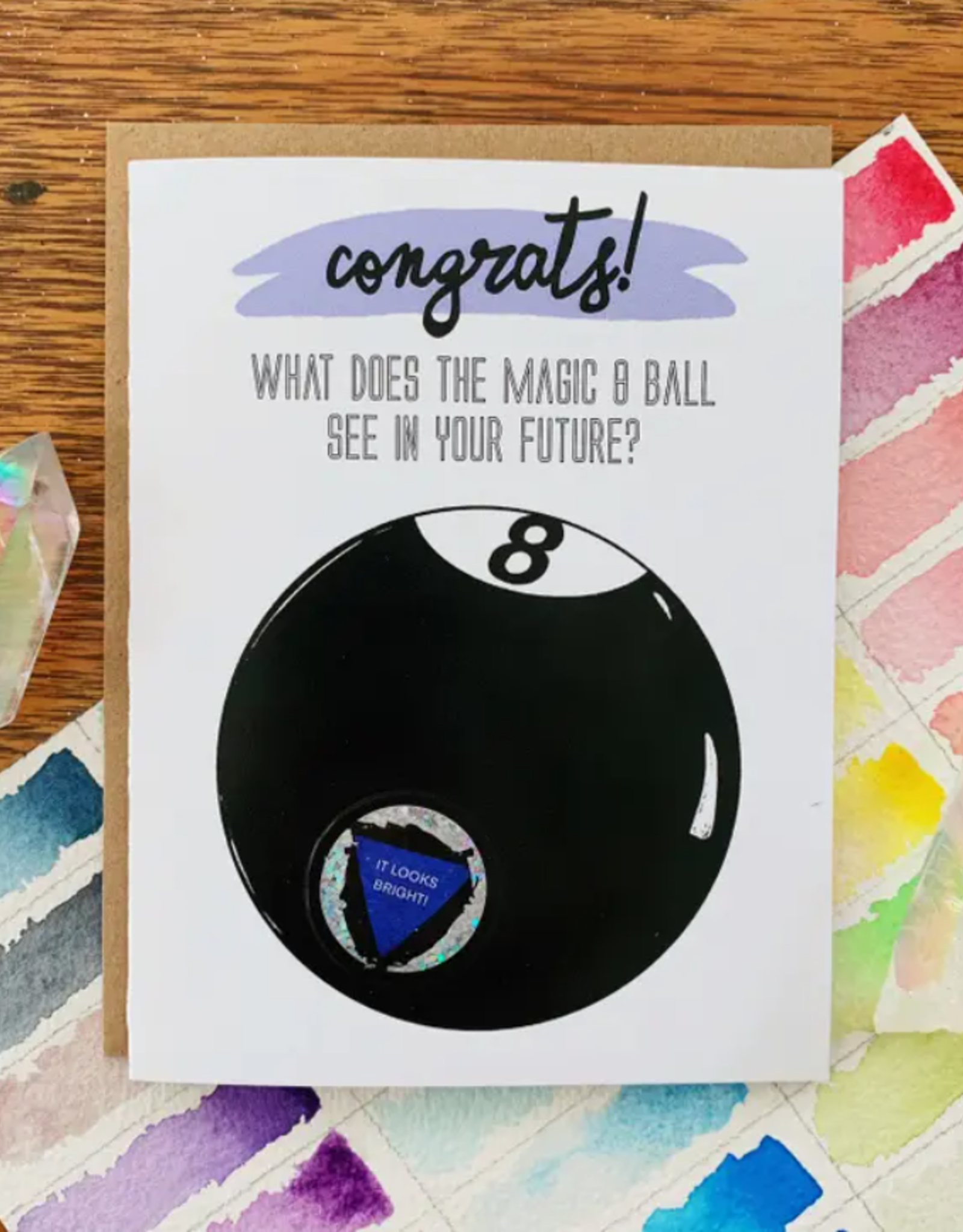 *Scratch-Off Magic 8 Ball Greeting Card
